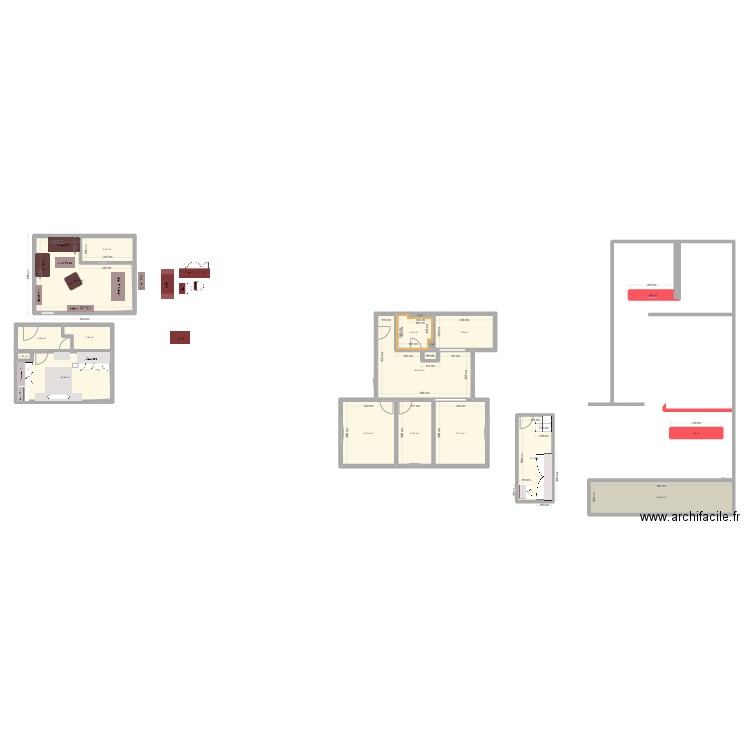 Version JDZ. Plan de 19 pièces et 152 m2