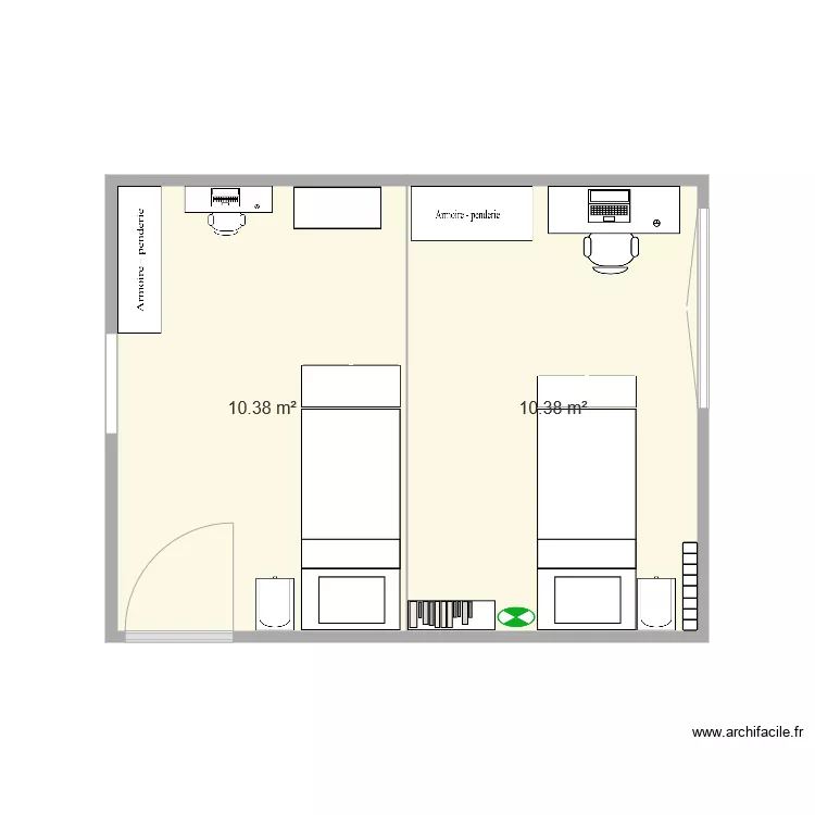 CHAMBRE 1. Plan de 