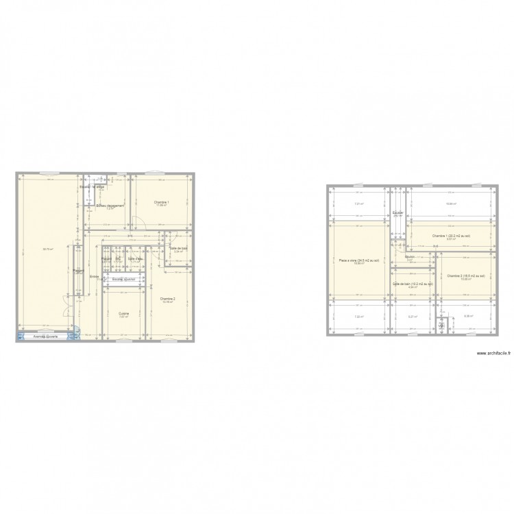 metrage maison. Plan de 0 pièce et 0 m2