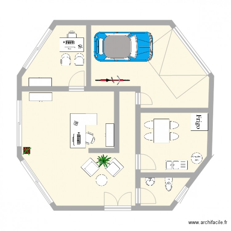 Plan poste de garde 1. Plan de 0 pièce et 0 m2