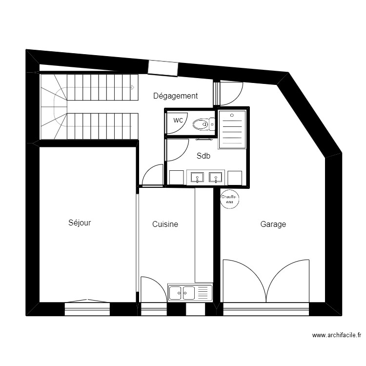RDC PROJET FLEURET. Plan de 0 pièce et 0 m2