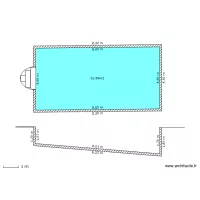 Plan en coupe piscine