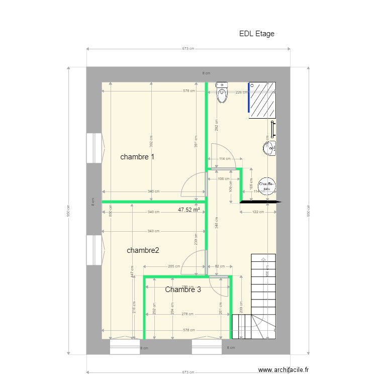 PRADON ST PRIVAT projet étage janv 22. Plan de 0 pièce et 0 m2