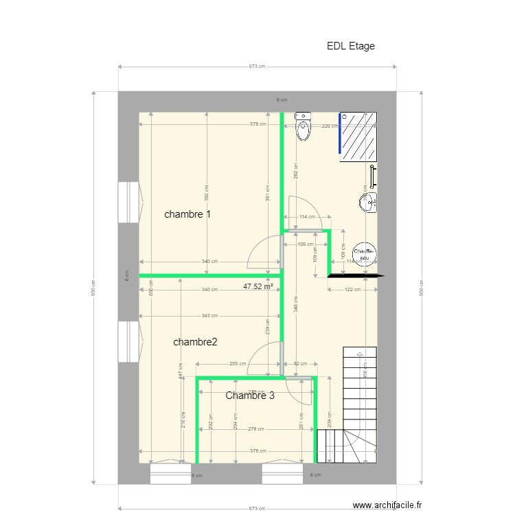 PRADON ST PRIVAT projet étage janv 22. Plan de 8 pièces et 186 m2