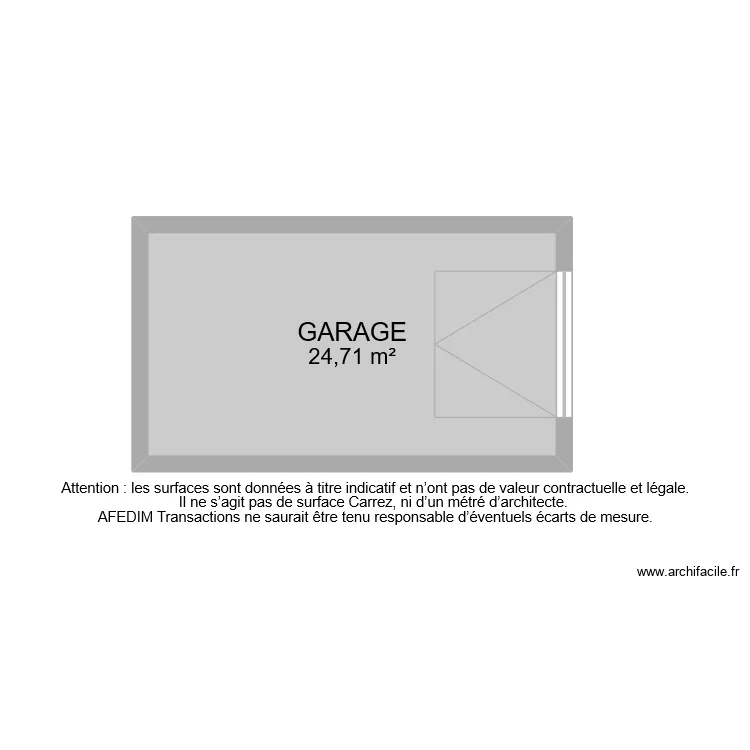 BI 9230 GARAGE. Plan de 