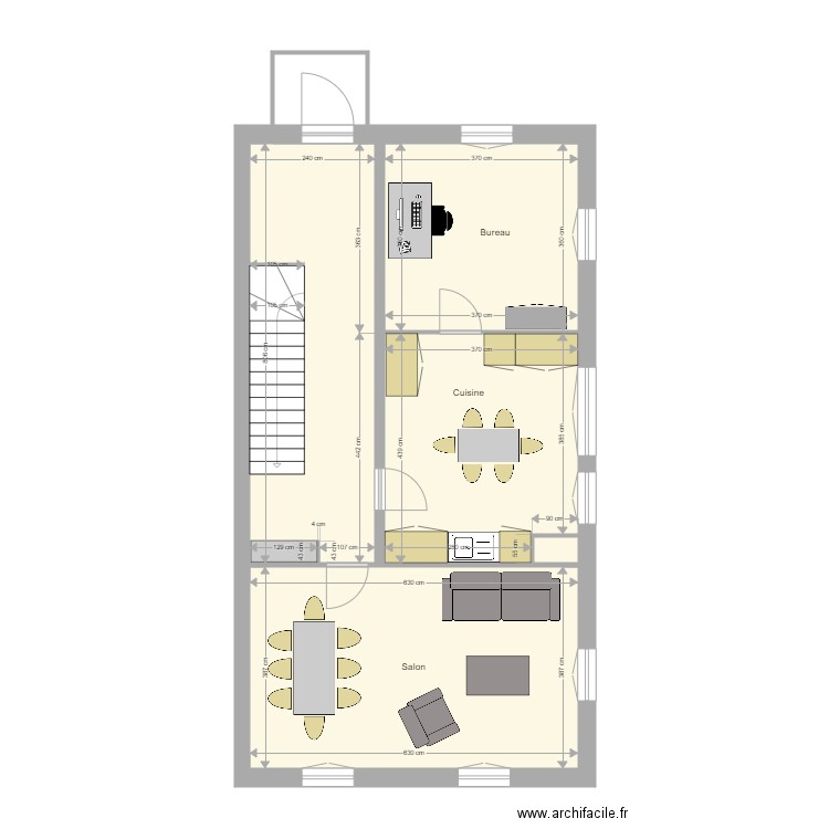 Dutoit Bottens . Plan de 6 pièces et 76 m2