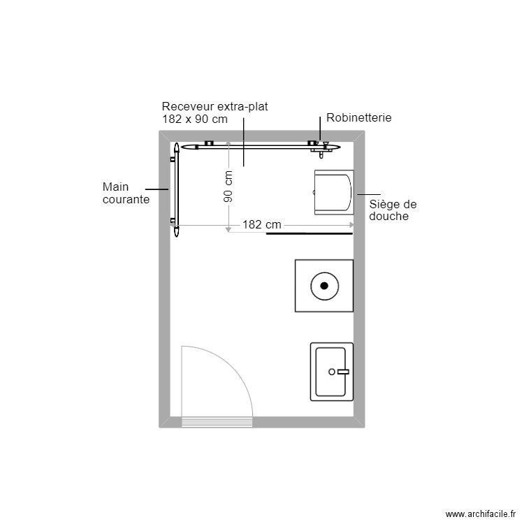 Mayon SDB projet. Plan de 0 pièce et 0 m2