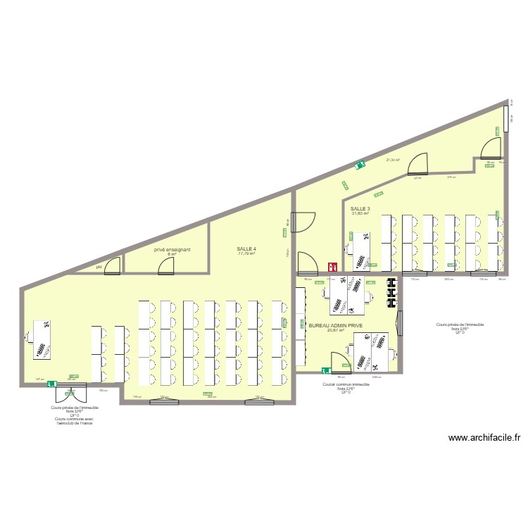 BIS PLAN N3 SALLE 3  4  BUREAU ADMIN. Plan de 0 pièce et 0 m2