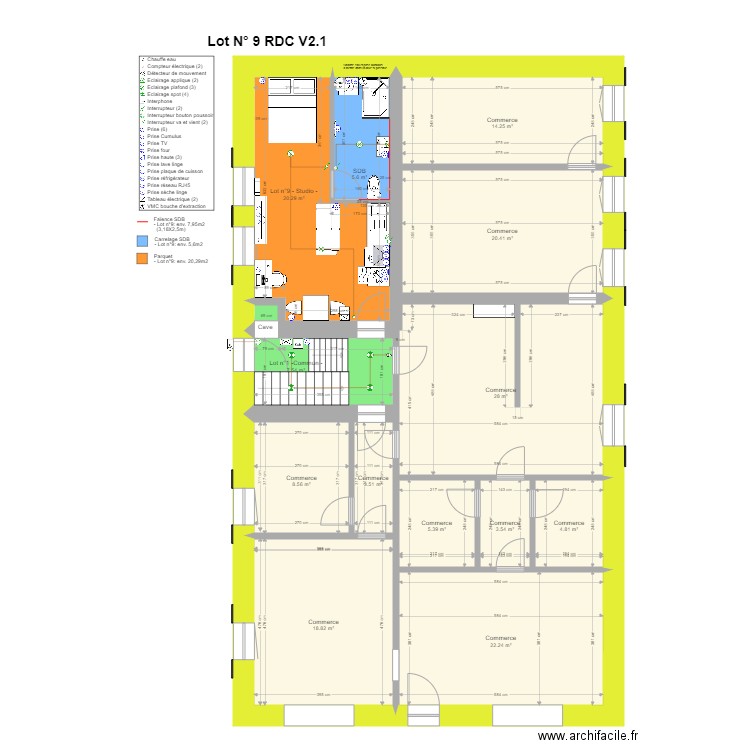 Lot 9 RDC. Plan de 0 pièce et 0 m2