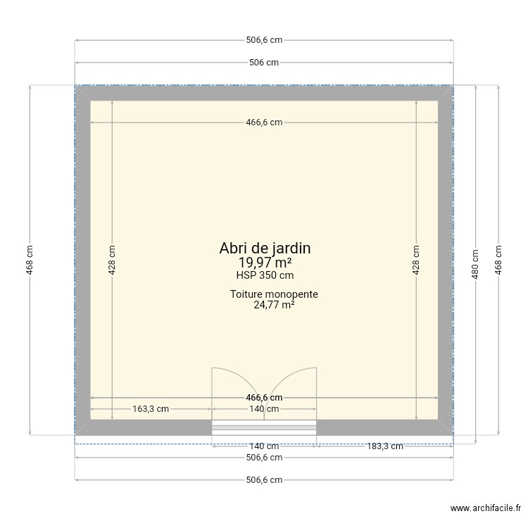 Abri de jardin. Plan de 0 pièce et 0 m2