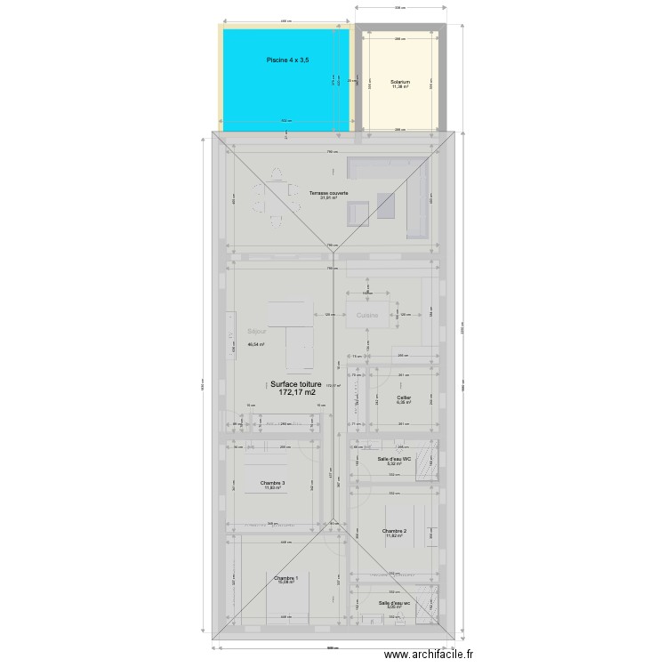 bryssou 270722 toiture. Plan de 9 pièces et 145 m2