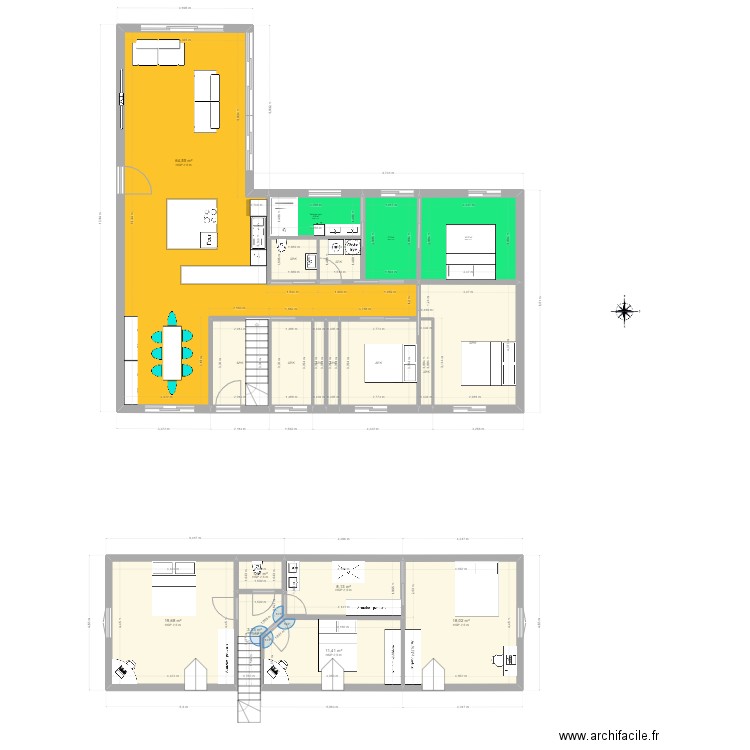 RDC MAISON BRIGNAC. Plan de 21 pièces et 262 m2