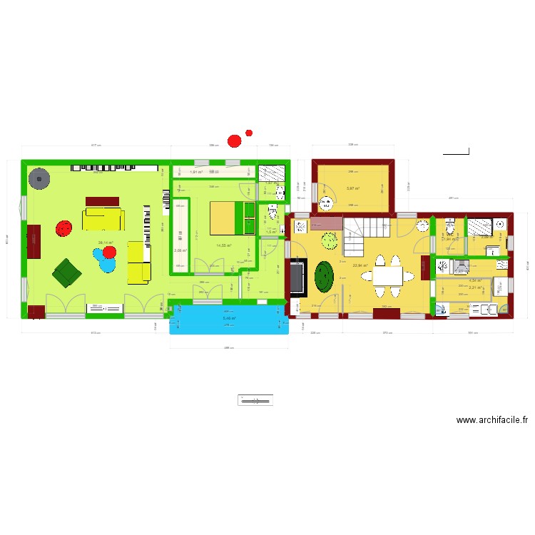 MODIF PLAN SUPER ECONOMIQUE 29 MARS 23. Plan de 13 pièces et 107 m2