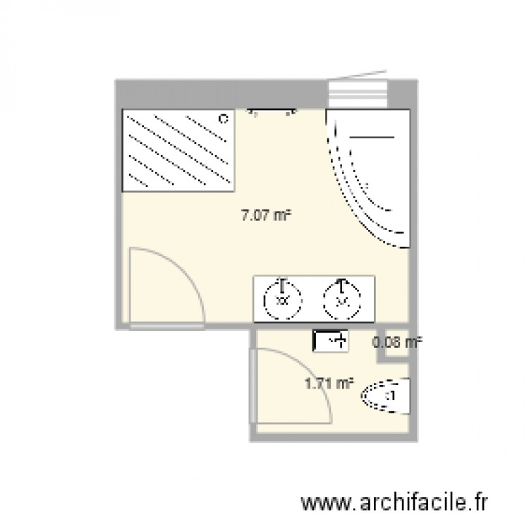 sdb. Plan de 0 pièce et 0 m2