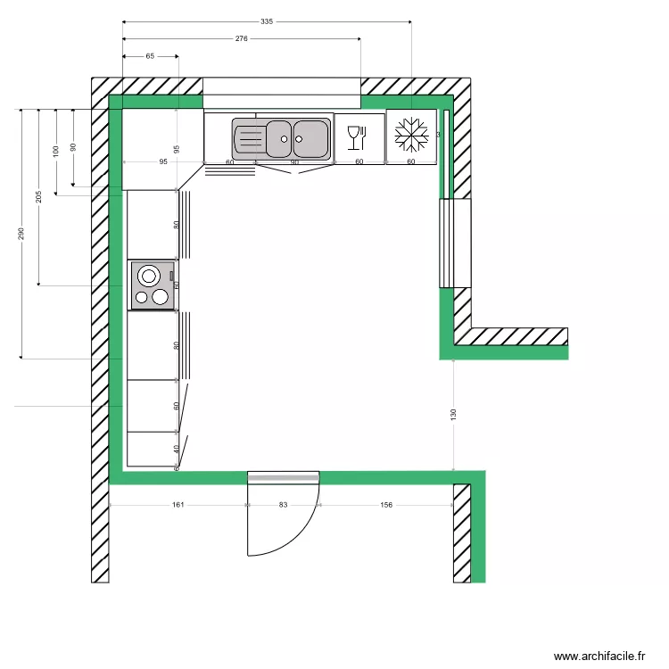 Cuisine Electricit&eacute;. Plan de 