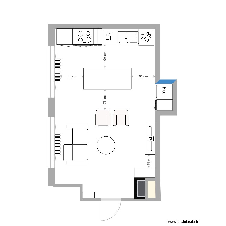 Cuisine Paramé V3. Plan de 0 pièce et 0 m2