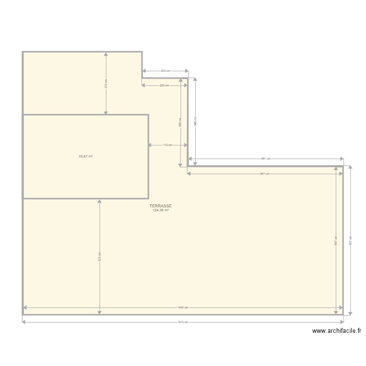 TERRASSE. Plan de 0 pièce et 0 m2