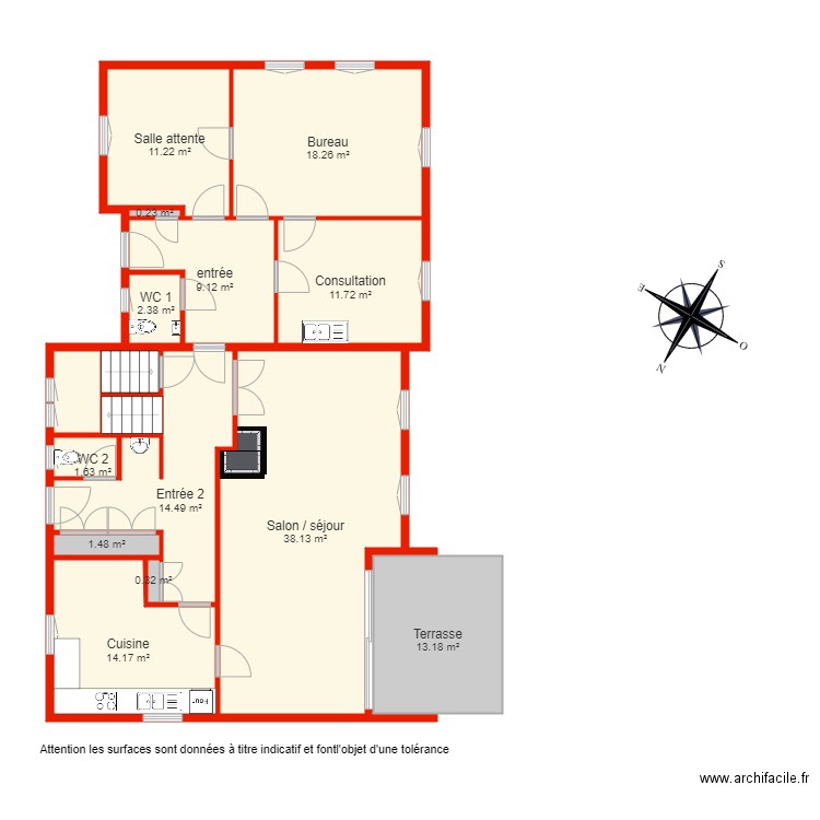 BI 4009 rdc non côté. Plan de 0 pièce et 0 m2