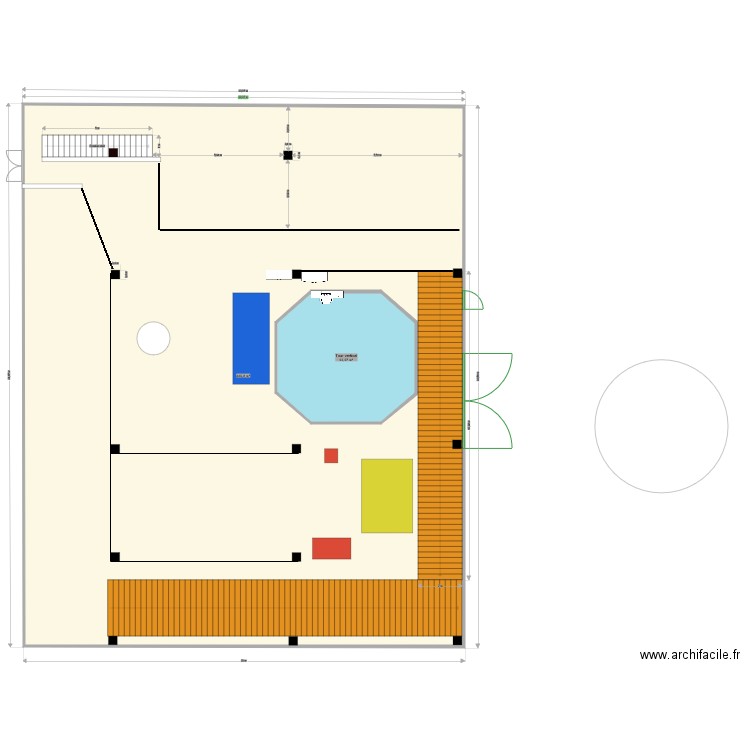 plan T vertical. Plan de 0 pièce et 0 m2