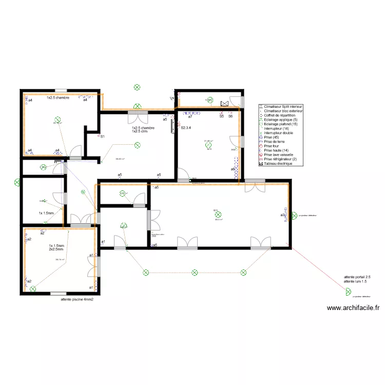 V2 CORRE  GILLES. Plan de 