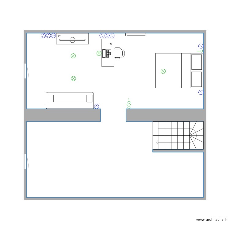 A1 Chambre 2 ieme étage. Plan de 0 pièce et 0 m2