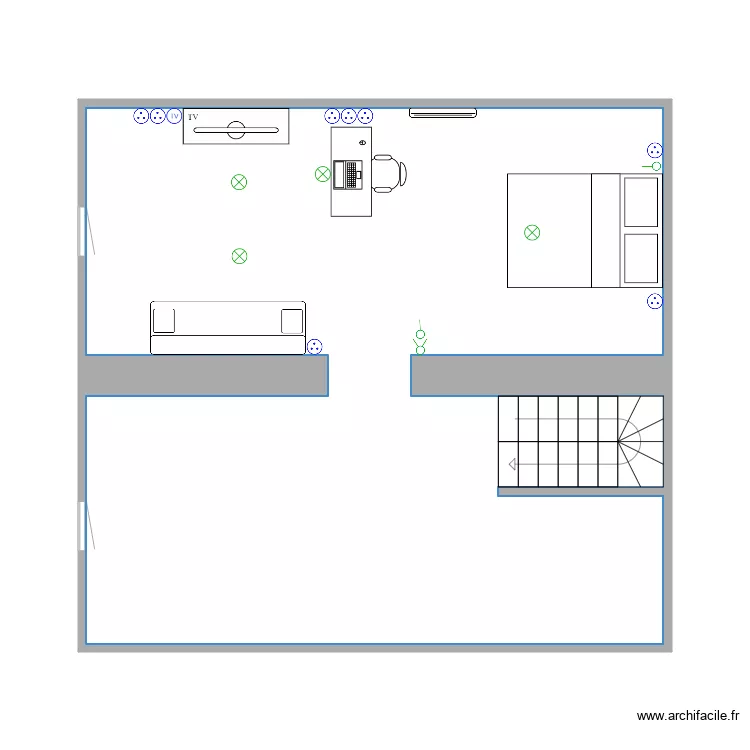 A1 Chambre 2 ieme &eacute;tage. Plan de 