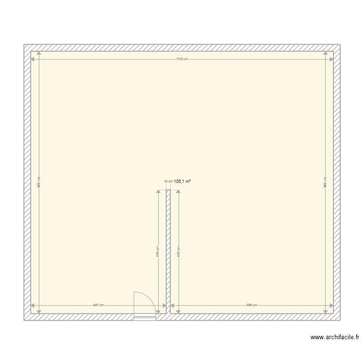 antoine sous sole. Plan de 1 pièce et 106 m2