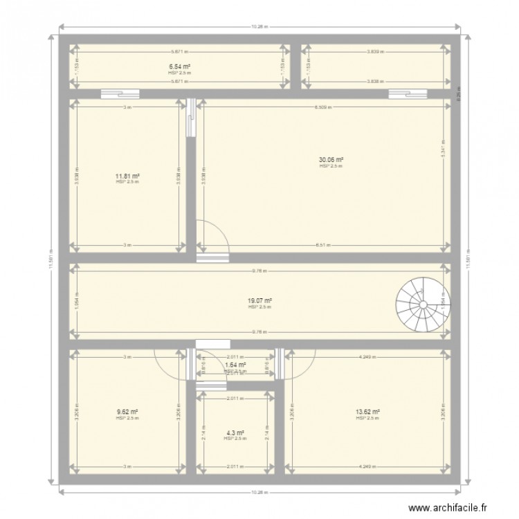 Etage . Plan de 0 pièce et 0 m2