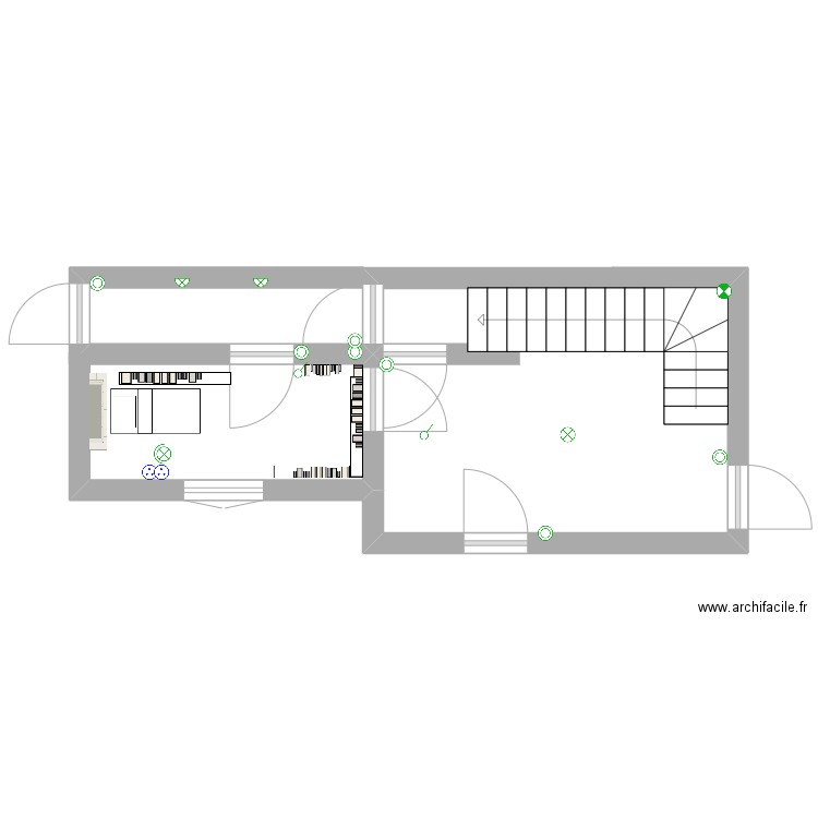 HALL+COULOIR+PETITE CHAMBRE ETAGE. Plan de 0 pièce et 0 m2