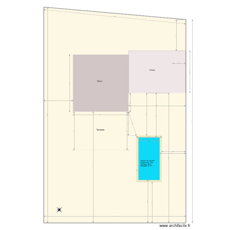 PLAN MASSE -PISCINE . Plan de 0 pièce et 0 m2