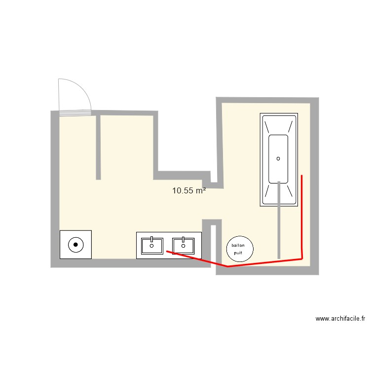 salle de bain. Plan de 0 pièce et 0 m2