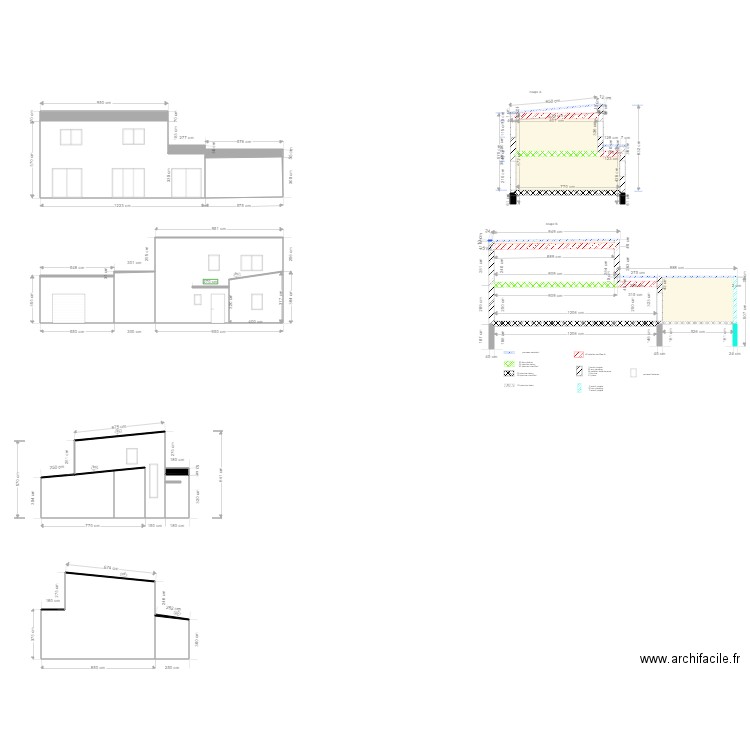 facade . Plan de 18 pièces et 339 m2