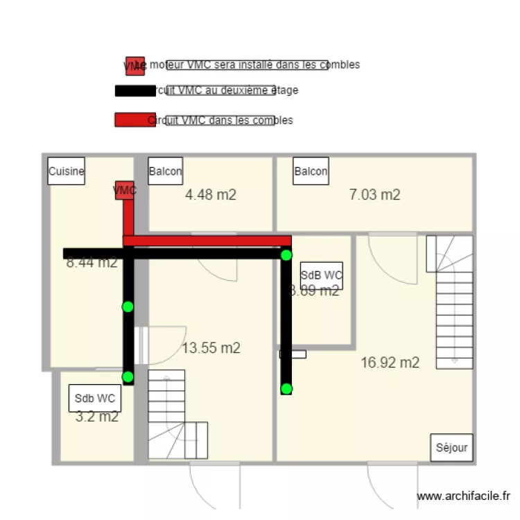 CrtdeuxiemeEtageVMC. Plan de CrtdeuxiemeEtageVMC. Plan de
