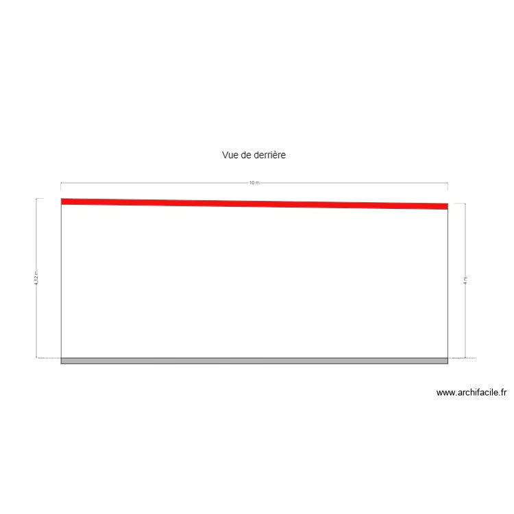 PLAN DE FACADE ARRIERE. Plan de 