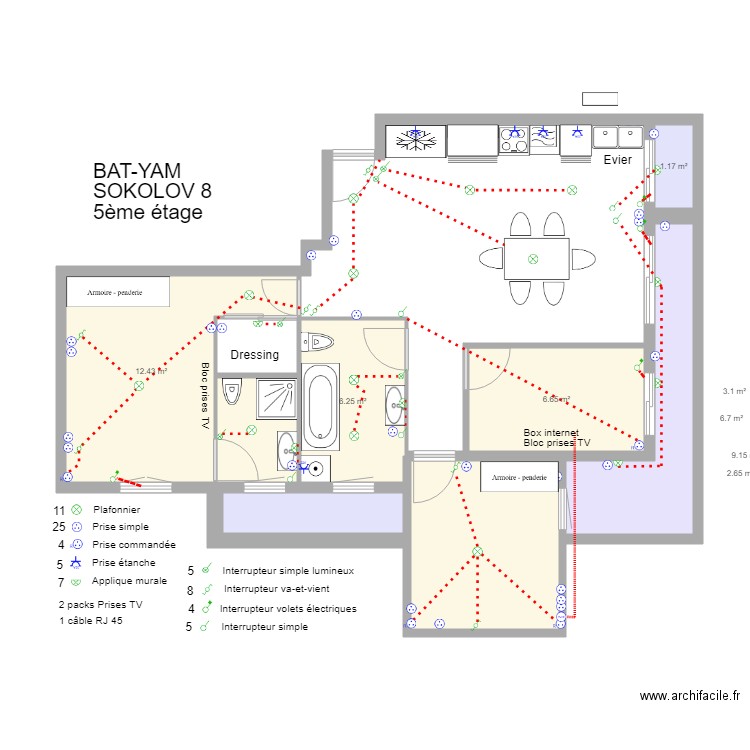 BATYAM Electricité V2. Plan de 0 pièce et 0 m2