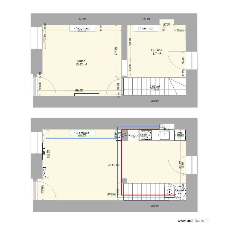 Thuin rdc. Plan de 0 pièce et 0 m2