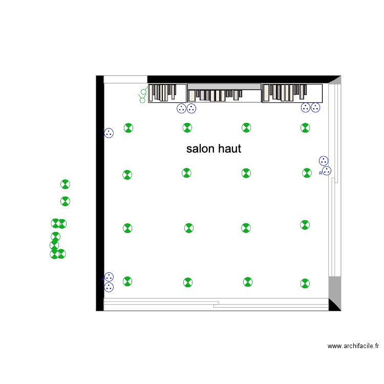 Pourville salon haut. Plan de 0 pièce et 0 m2