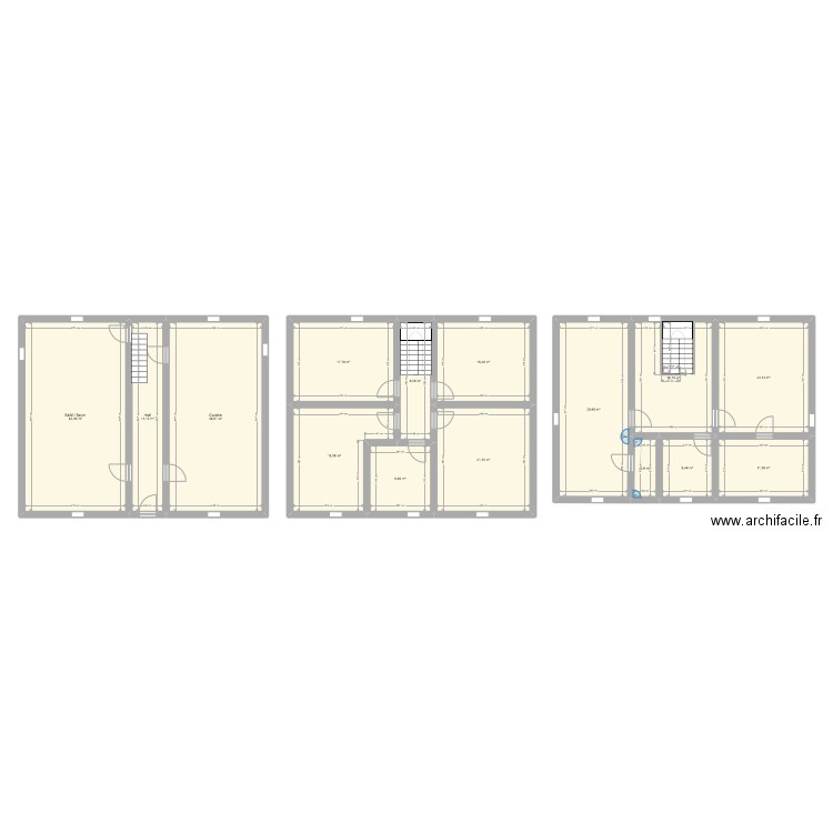 maison. Plan de 15 pièces et 273 m2