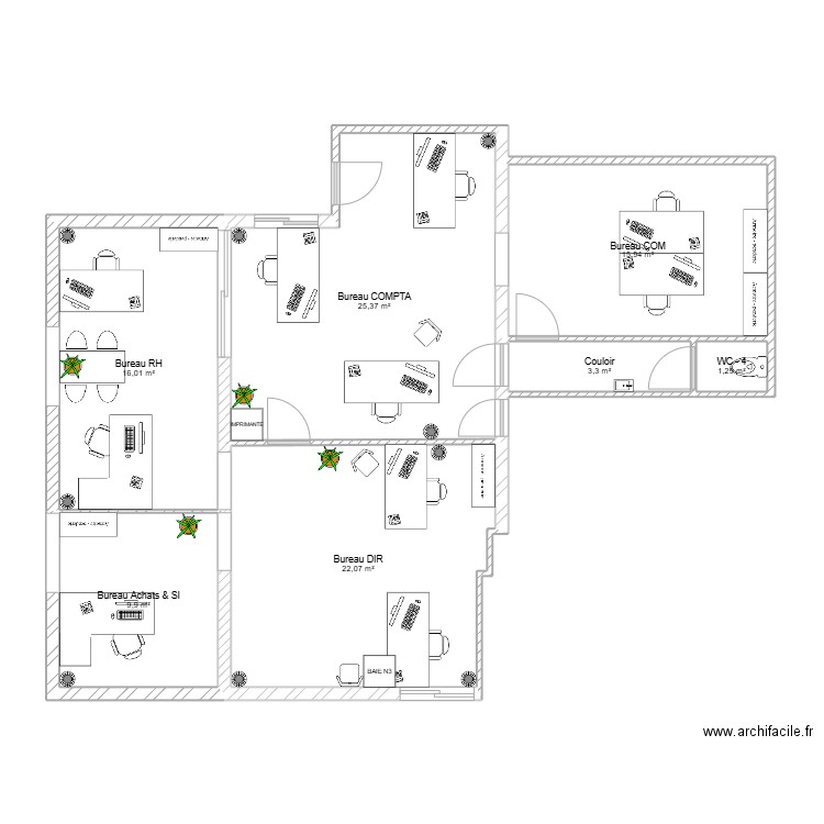 Bureaux groupe v1.2. Plan de 0 pièce et 0 m2