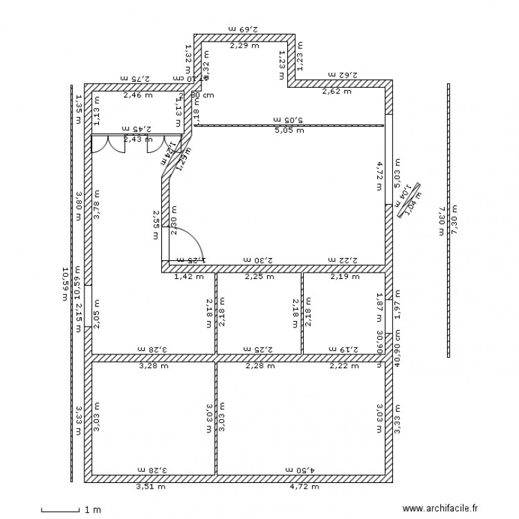 SOUBASSEMENT ELARGI. Plan de 0 pièce et 0 m2