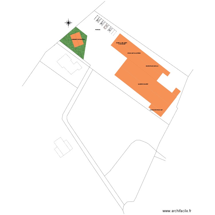 PLAN DE MASSE ELEVAGE LE BRUSQUET. Plan de 0 pièce et 0 m2