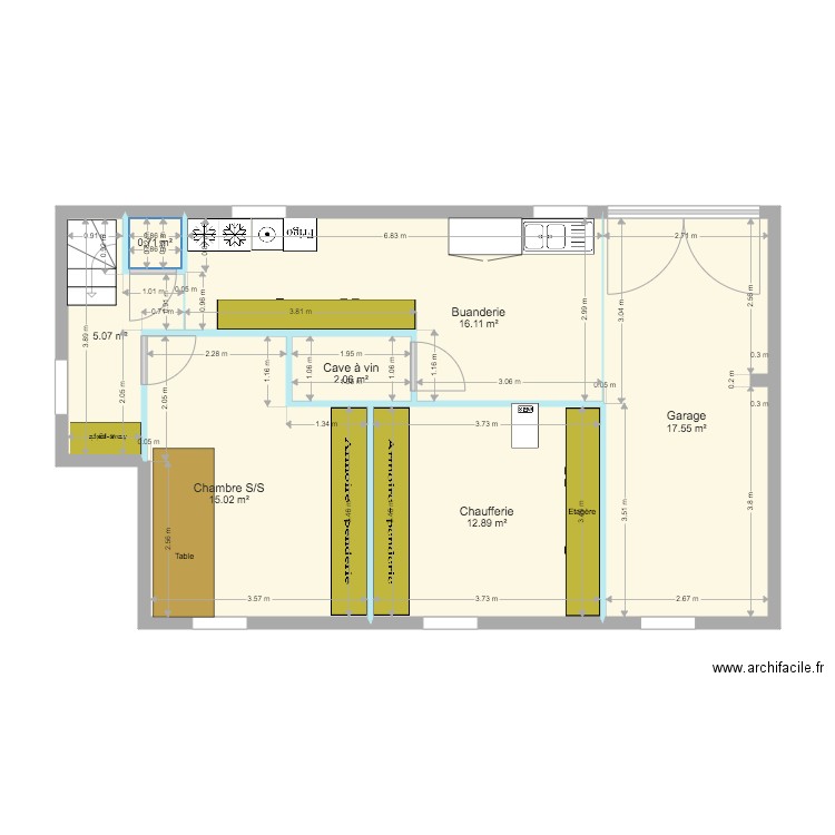 Sous Sol. Plan de 0 pièce et 0 m2