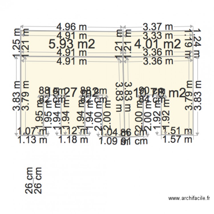 4 FACADE. Plan de 0 pièce et 0 m2