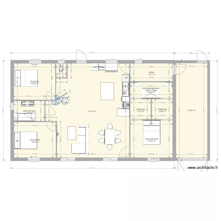 maison 95m2 3eme choix. Plan de 