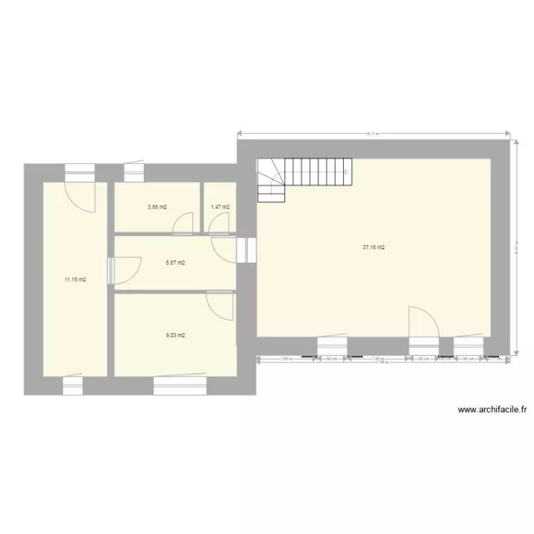 saint rhomble. Plan de 