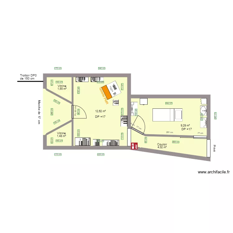 CHRYSALIDE BEAUTE AVANT TRAVAUX. Plan de 