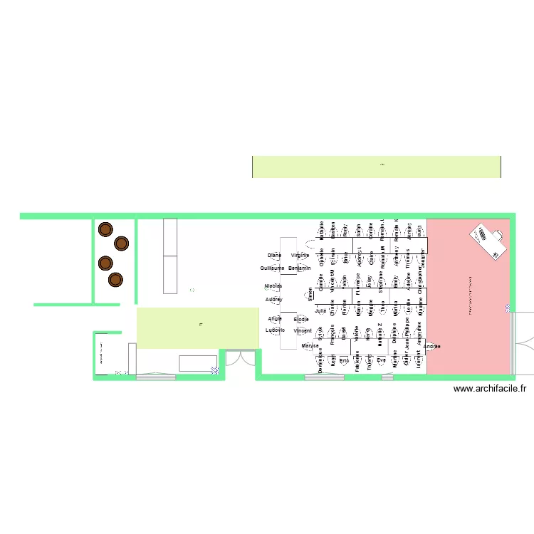 salle de mariage TER. Plan de 