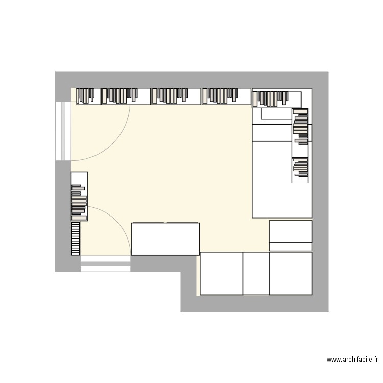chambre. Plan de 0 pièce et 0 m2