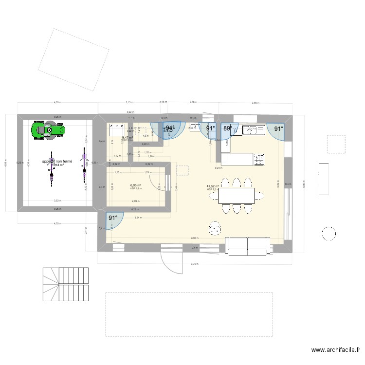 plan fini2 . Plan de 10 pièces et 126 m2