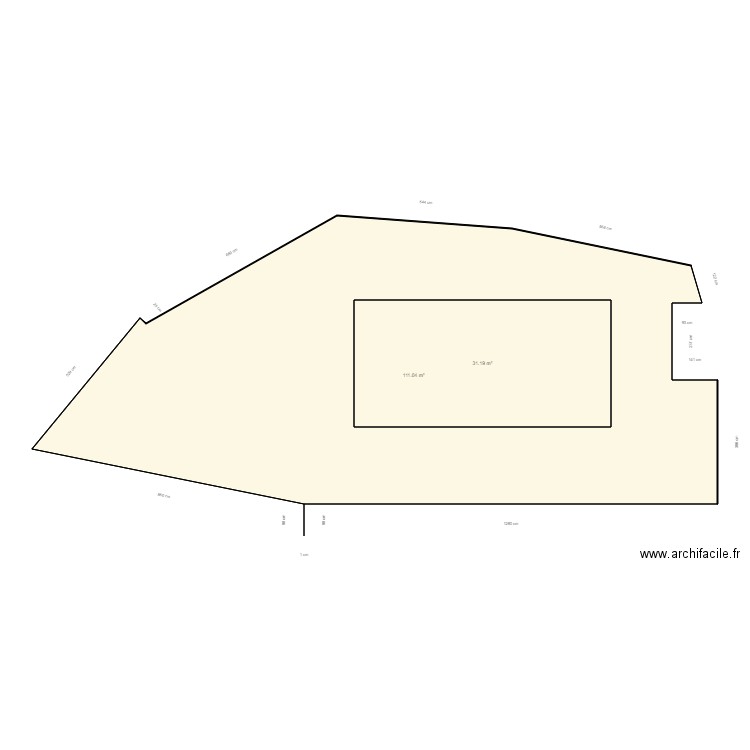 gontier . Plan de 2 pièces et 174 m2